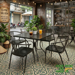 Bộ Bàn Ghế Cafe Sắt Sơn Tĩnh Điện